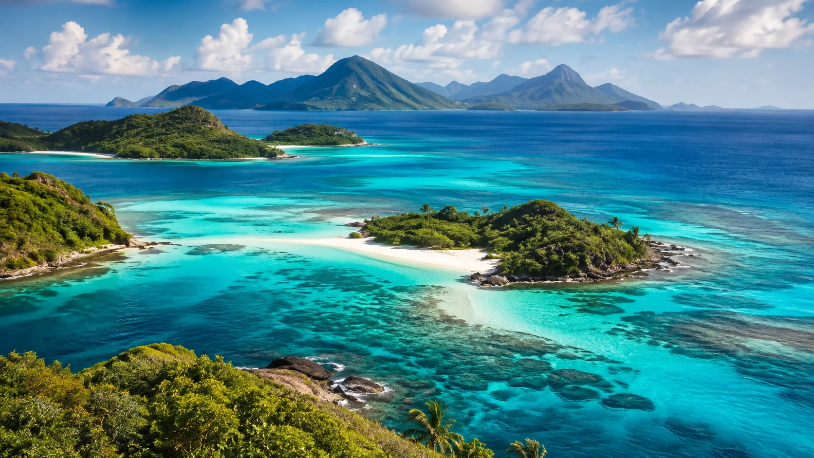 Grenadines sailing landscape for the Mirabo voyage from Martinique to Grenada