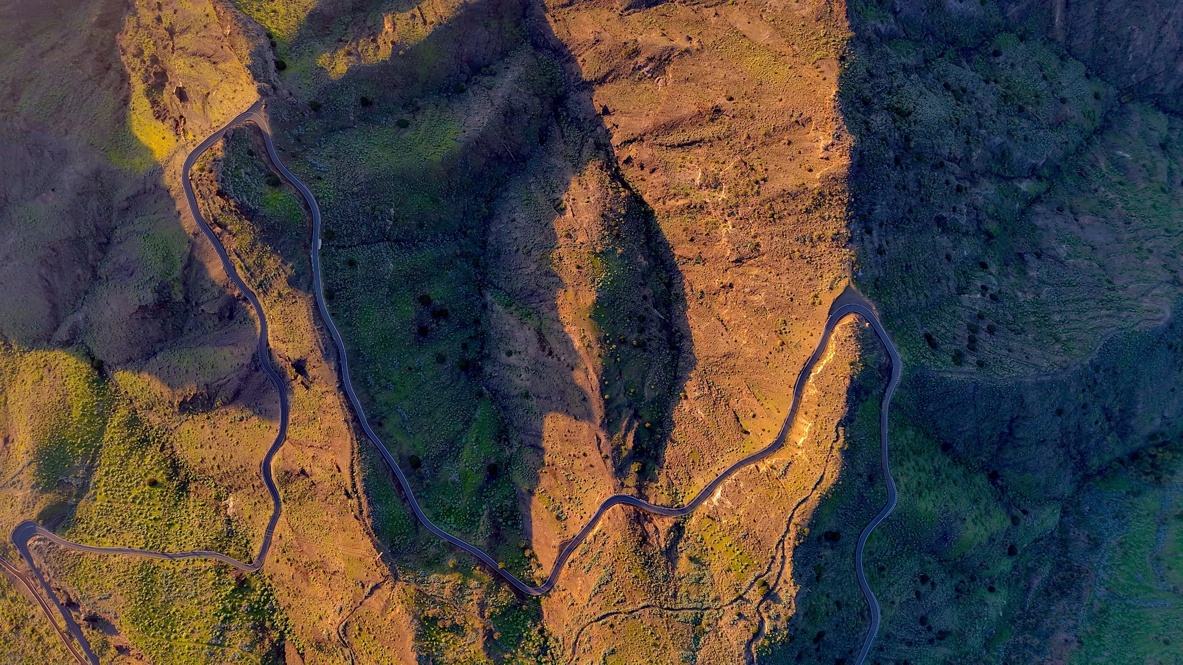 Canary Islands Mountain Road Aerial
