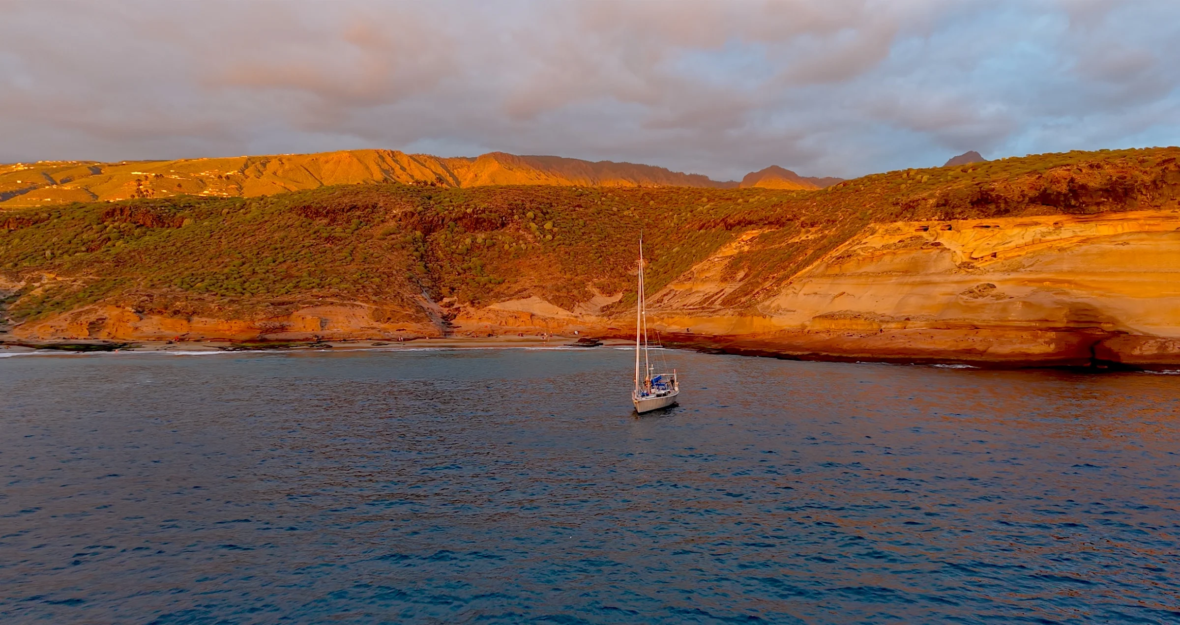 Canary Islands Volcanic Bay Sailing