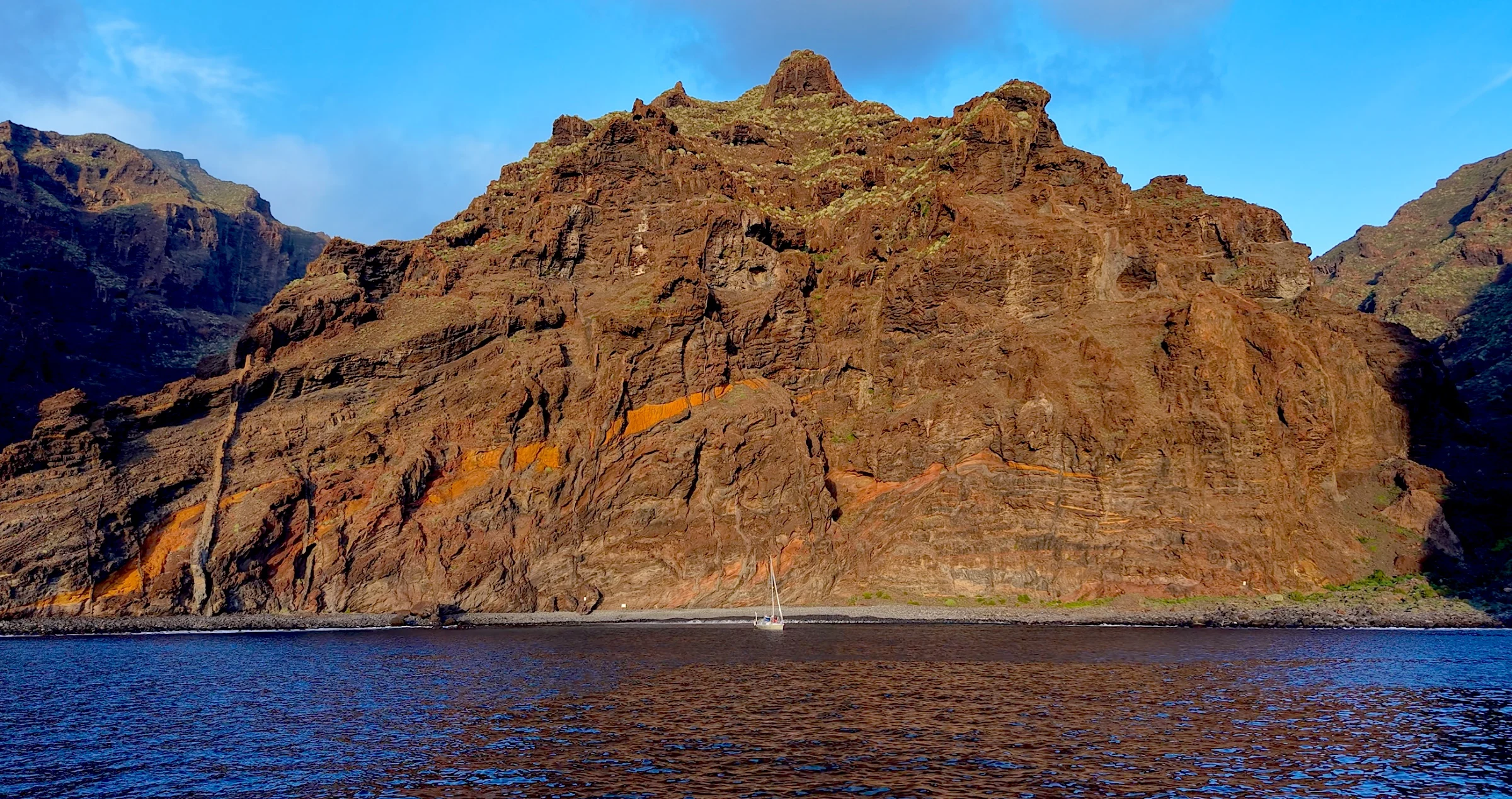 Canary Islands Volcanic Coast From Sea
