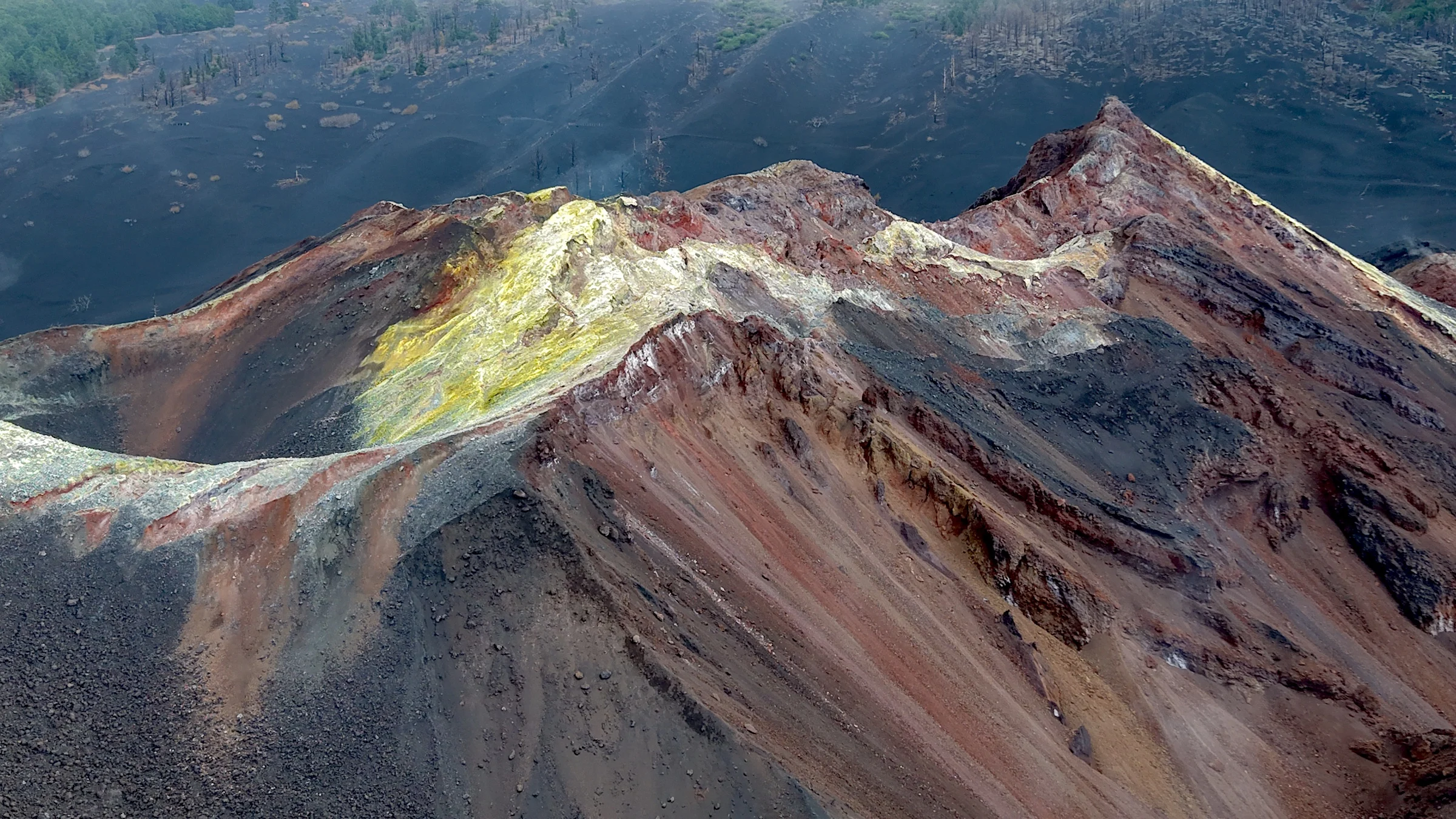 Canary Islands Volcanic Ridge Aerial